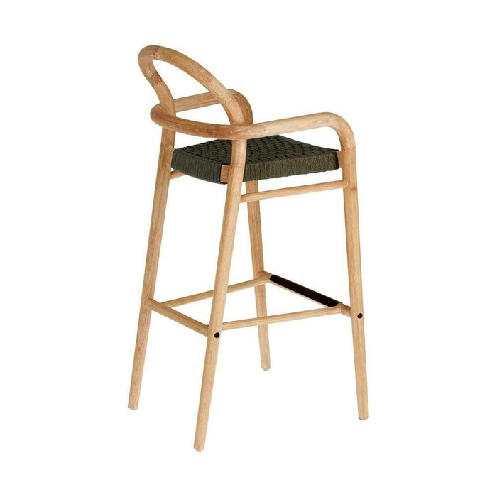 Барный стул Sheryl Green M из дерева бежевого цвета - лучшие Барные стулья в INMYROOM
