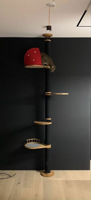 Игровой комплекс для кошек Tree XXL с канатом черного цвета - лучшие Мебель для домашних питомцев в INMYROOM