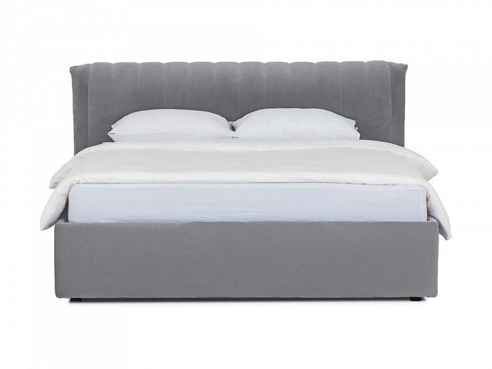 Кровать Queen Anastasia Lux серого цвета 160х200 с подъемным механизмом - купить Кровати для спальни по цене 80190.0