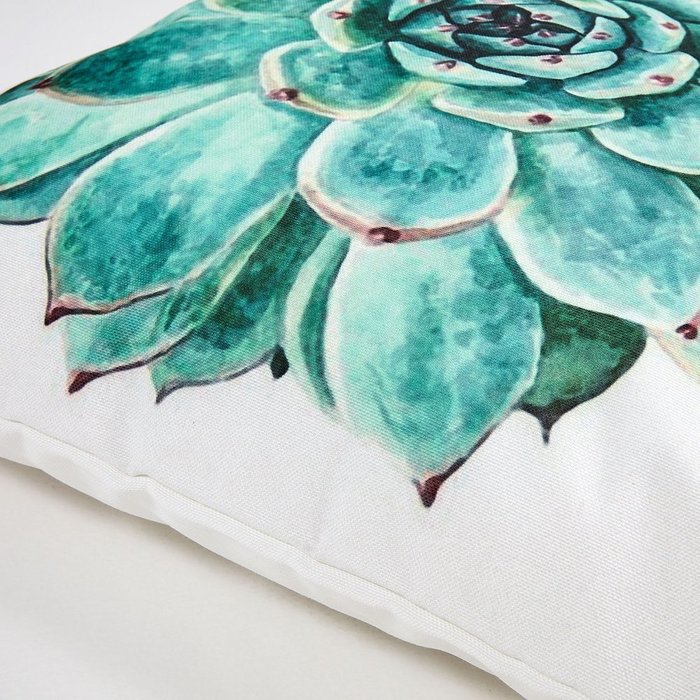 Чехол для подушки  Jeane бирюзового цвета - купить Декоративные подушки по цене 990.0