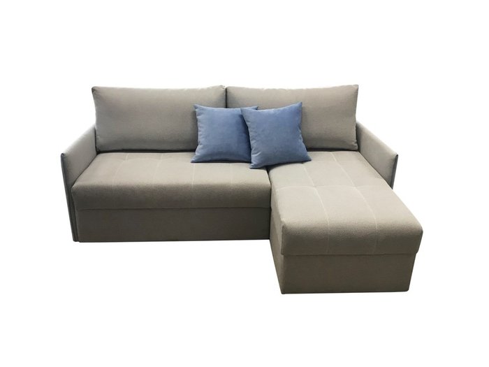 Угловой диван-кровать Бремен светло-серого цвета - лучшие Угловые диваны в INMYROOM