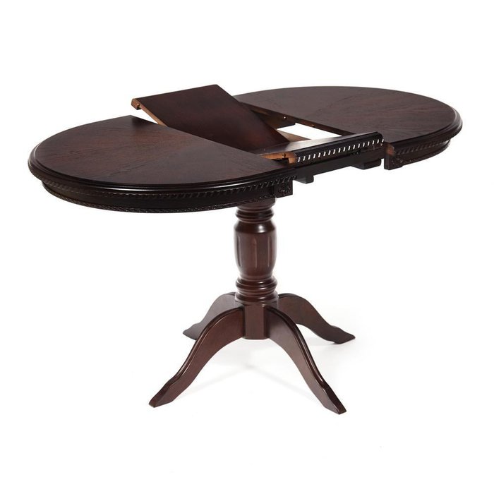 Обеденный раскладной стол Stefano темно-коричневого цвета - лучшие Обеденные столы в INMYROOM