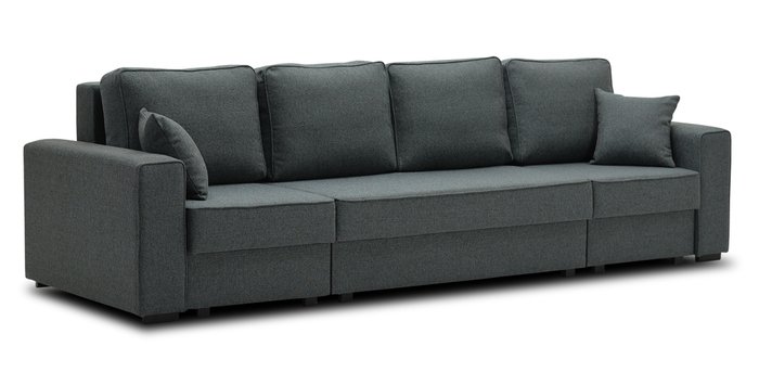 Диван-кровать Астон темно-серого цвета - купить Прямые диваны по цене 87200.0
