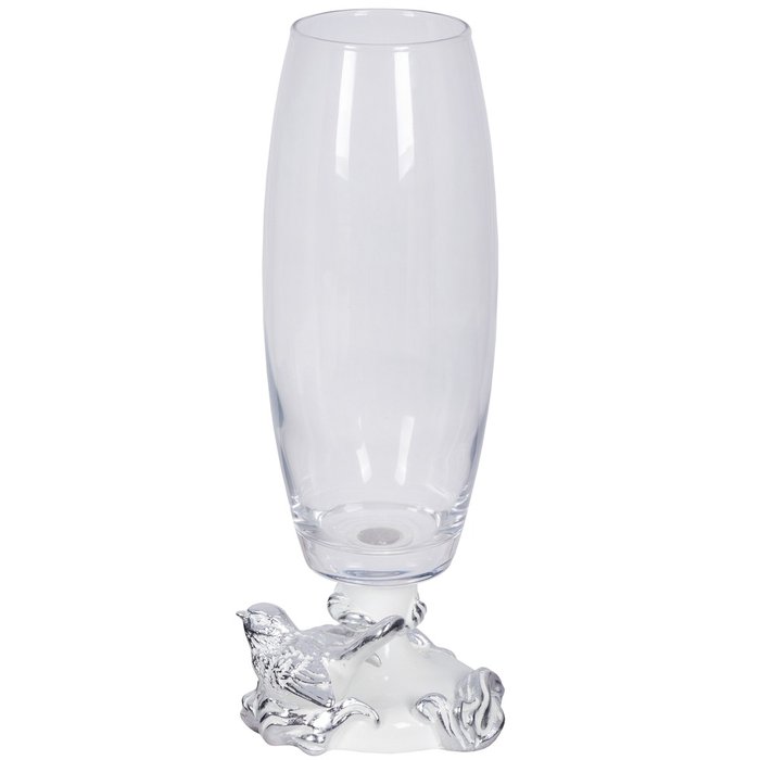 Сувенирная ваза Белла бело-серебряного цвета - купить Вазы  по цене 3428.0
