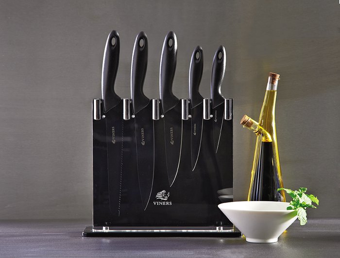 Набор из шести ножей и подставки Silhouette чёрный - купить Прочее по цене 6400.0