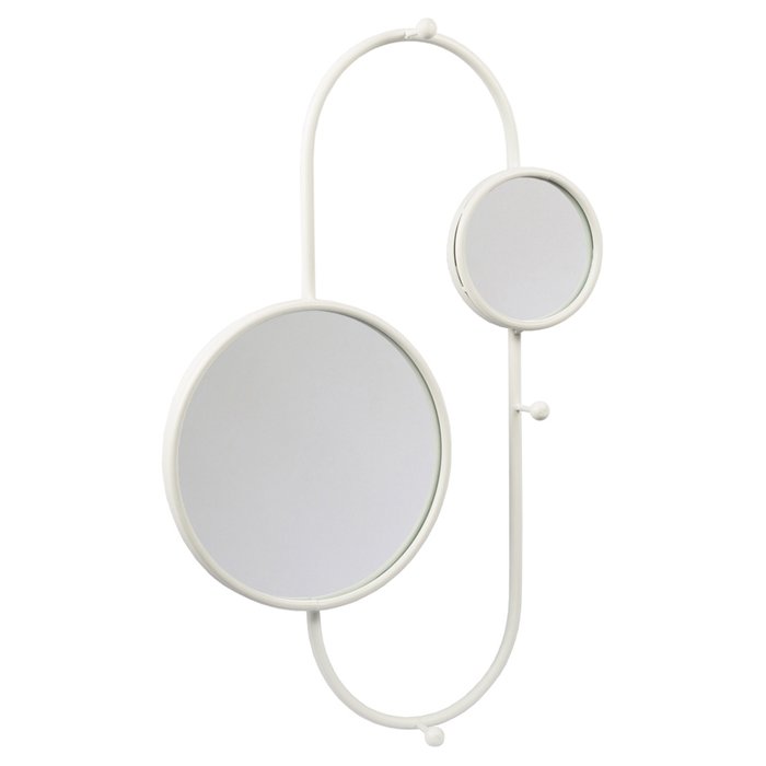 Настенное зеркало Мирам Уайт белого цвета Настенное зеркало Мирам Уайт белого цвета