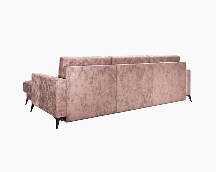 Диван-кровать угловой правый Наоми 2 розового цвета - лучшие Угловые диваны в INMYROOM