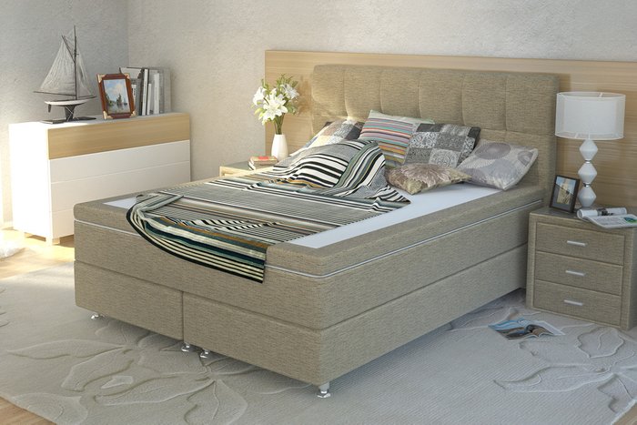 Кровать без подъёмного механизма BoxSpring Romantic Кровать без подъёмного механизма BoxSpring Romantic