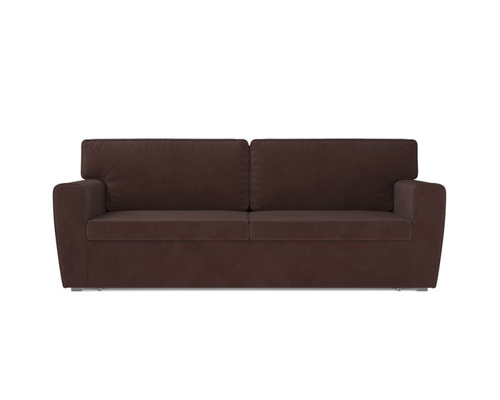 Прямой диван-кровать Оскар темно-коричневого цвета - купить Прямые диваны по цене 34090.0