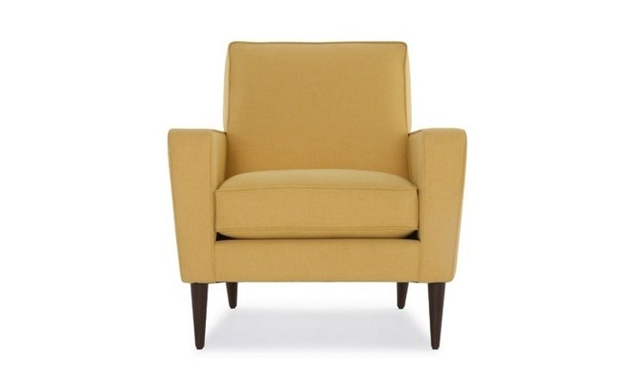 Кресло желтого цвета на деревянных ножках - купить Интерьерные кресла по цене 52100.0