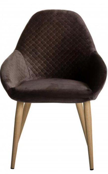 Стул Kent серо-коричневого цвета с бежевыми ножками - лучшие Обеденные стулья в INMYROOM