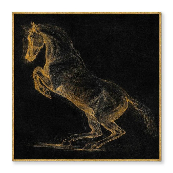 Репродукция картины на холсте A Prancing Horse II, 1790г. - купить Картины по цене 29999.0