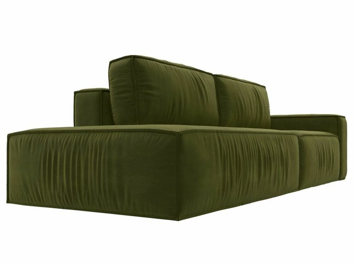 Прямой диван-кровать Прага модерн зеленого цвета подлокотник справа - лучшие Прямые диваны в INMYROOM