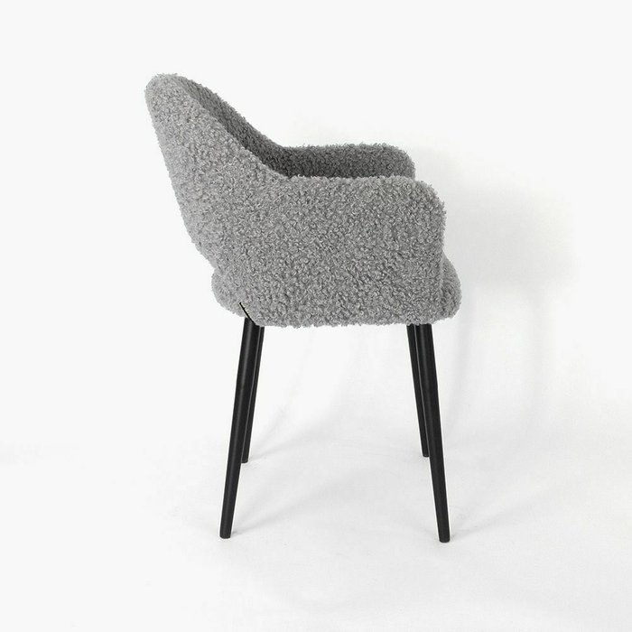 Стул из экомеха Белладжио серого цвета - лучшие Обеденные стулья в INMYROOM