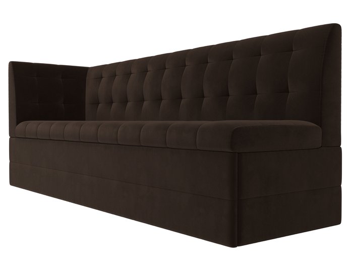 Угловой диван-кровать Бриз коричневого цвета с углом слева - лучшие Угловые диваны в INMYROOM