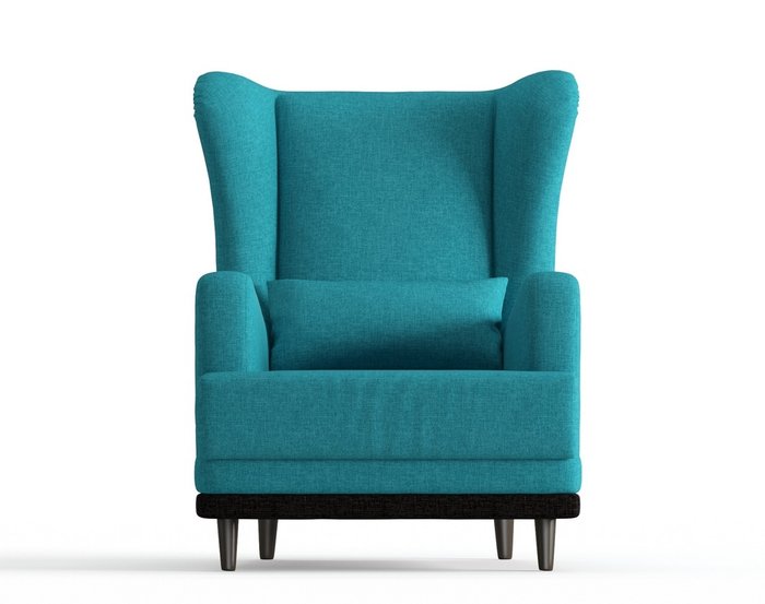 Кресло Грэмми в обивке из рогожки голубого цвета - купить Интерьерные кресла по цене 10190.0