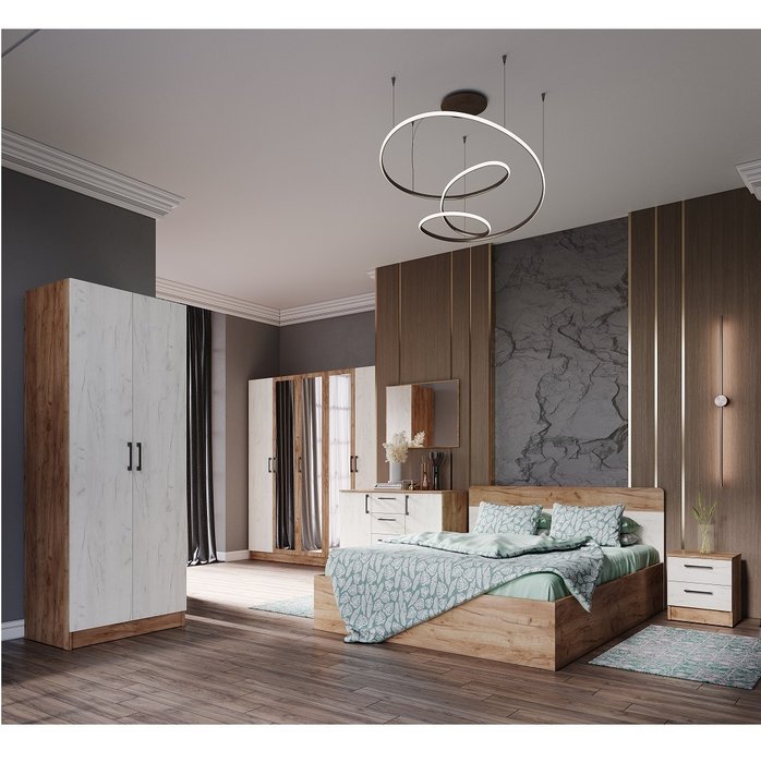 Кровать Вегас 160х200 коричневого цвета с настилом  - купить Кровати для спальни по цене 9536.0