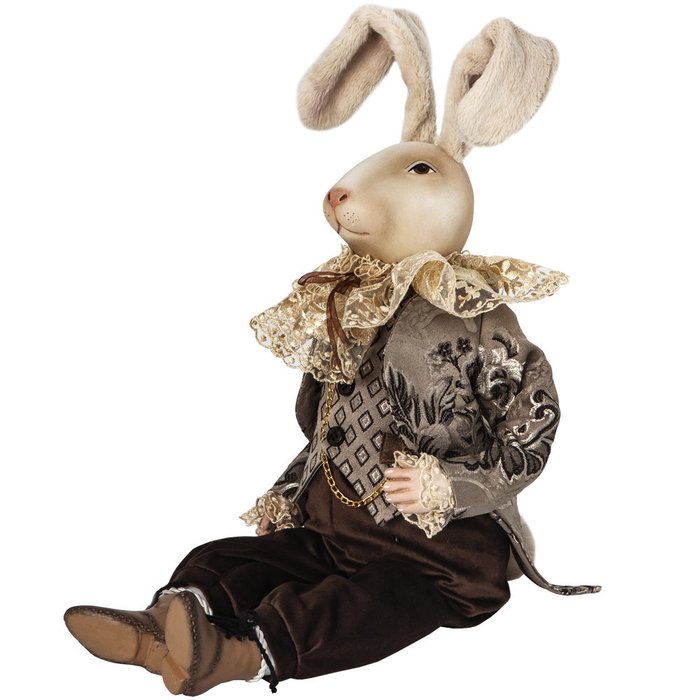 Коллекционная кукла Братец Кролик Браун серо-коричневого цвета - лучшие Фигуры и статуэтки в INMYROOM