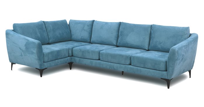Угловой диван Дана серо-голубого цвета - купить Угловые диваны по цене 84627.0