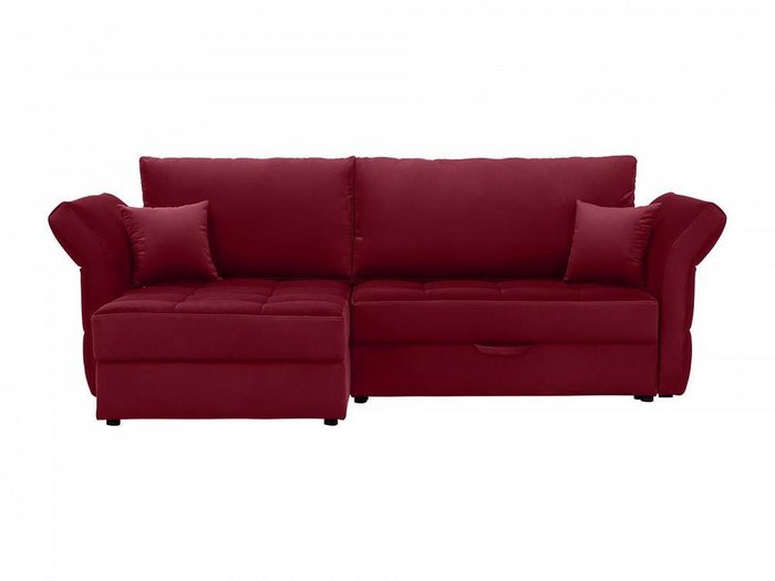 Угловой диван-кровать Wing бордового цвета