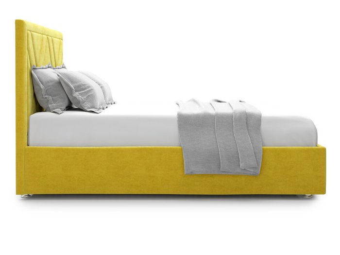 Кровать Premium Milana 2 140х200 желтого цвета с подъемным механизмом - лучшие Кровати для спальни в INMYROOM