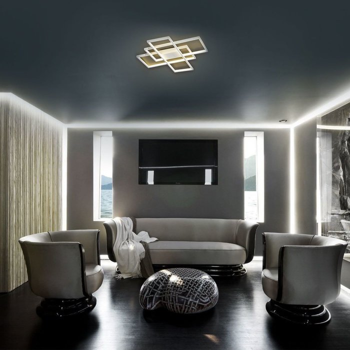 Потолочный светодиодный светильник 90177/3 белый Direct - лучшие Потолочные люстры в INMYROOM