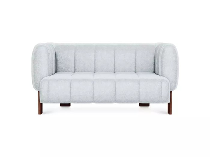 Диван Cassis М светло-голубого цвета с коричневыми ножками - купить Прямые диваны по цене 74250 Диван Cassis М светло-голубого цвета с коричневыми ножками - купить Прямые диваны по цене 74250