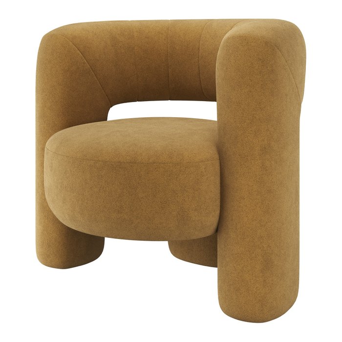 Кресло Zampa горчичного цвета - купить Интерьерные кресла по цене 38300.0