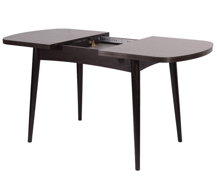 Раскладной обеденный стол Ялта темно-коричневого цвета - лучшие Обеденные столы в INMYROOM