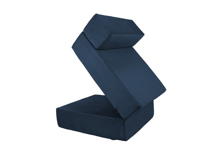 Бескаркасный диван Квадро синего цвета   - лучшие Бескаркасная мебель в INMYROOM