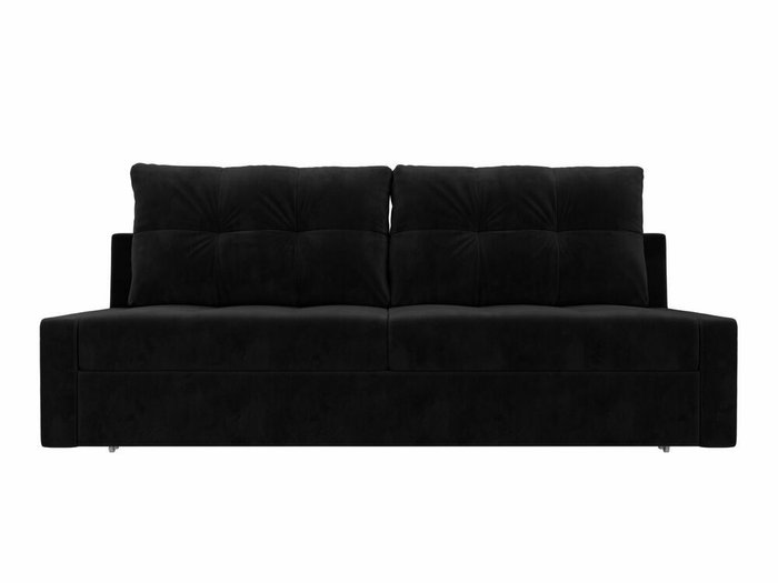 Прямой диван-кровать Мартин черного цвета - купить Прямые диваны по цене 41999.0