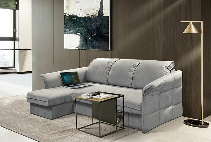 Угловой диван-кровать Толедо коричневого цвета - лучшие Угловые диваны в INMYROOM