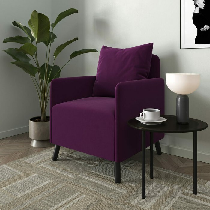 Кресло Будапешт фиолетового цвета - лучшие Интерьерные кресла в INMYROOM