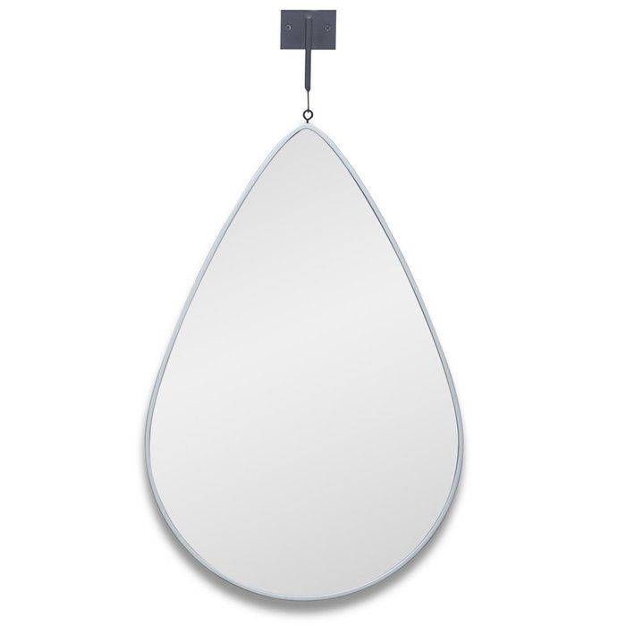 Настенное зеркало Droppe S в раме серебряного цвета