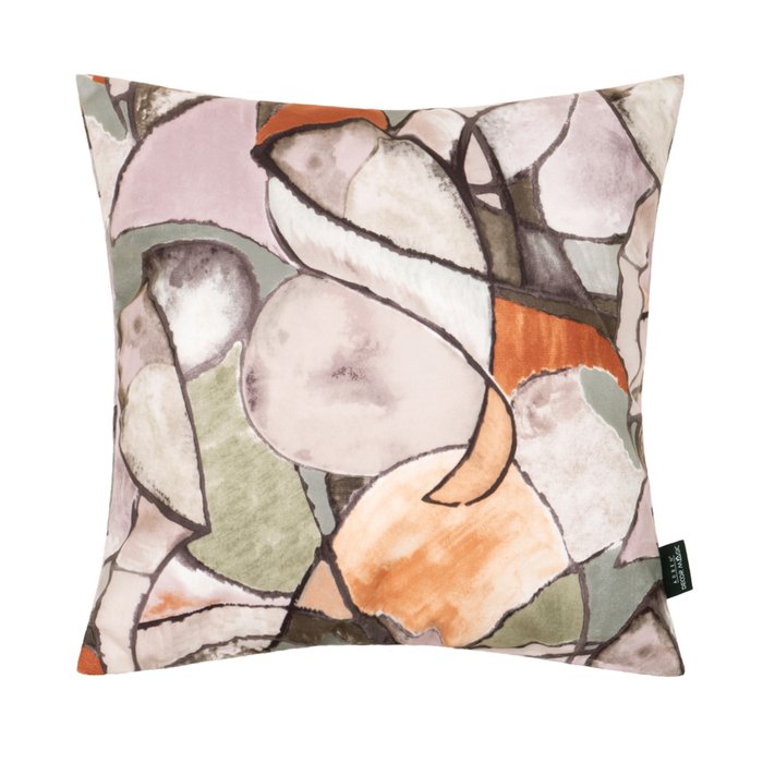 Декоративная подушка Fleur mocca с абстрактным рисунком