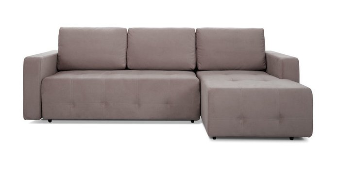 Угловой диван-кровать Хэнк серо-коричневого цвета