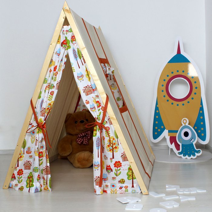 Палатка Телтспил "Домик Альвы" сосна, хлопок  - лучшие Игровые домики в детскую в INMYROOM