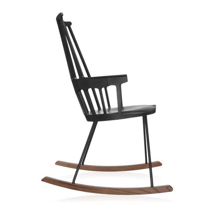 Кресло-качалка Comback черного цвета - лучшие Интерьерные кресла в INMYROOM