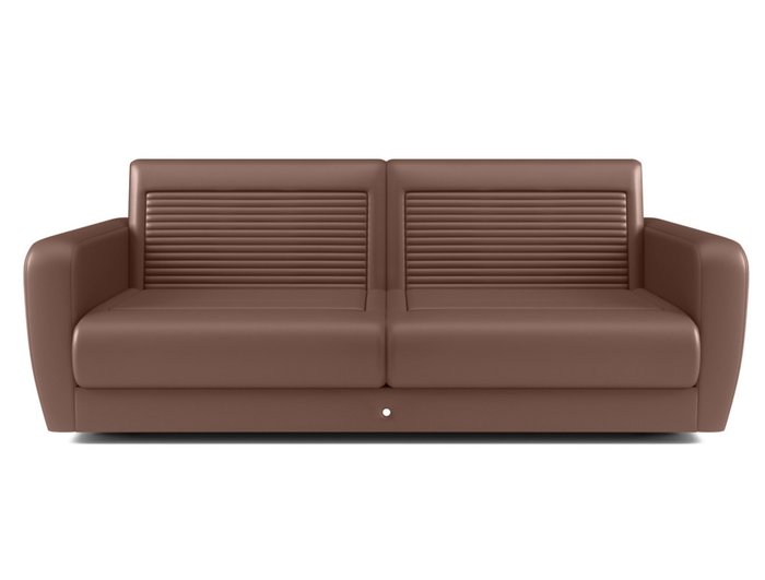 Прямой диван-кровать темно-коричневого цвета