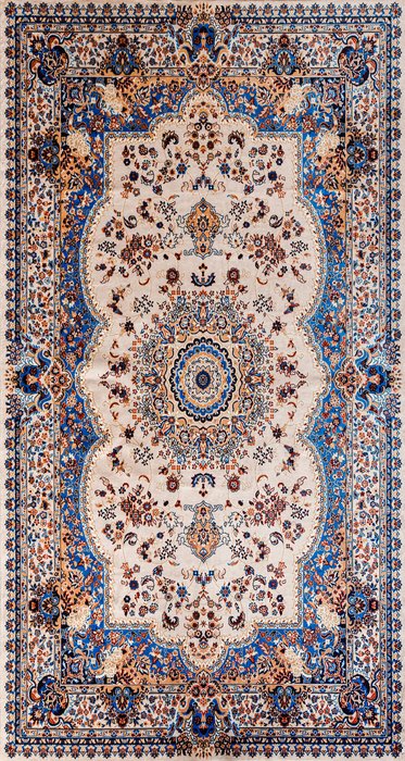 Ковер Silk medina 80x150 бежево-синего цвета Ковер Silk medina 80x150 бежево-синего цвета