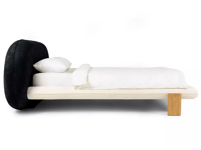 Кровать Softbay 160х200 с изголовьем черного цвета без подъемного механизма - лучшие Кровати для спальни в INMYROOM