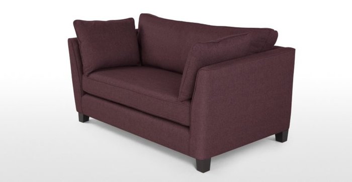 Двухместный раскладной диван WOLSLY темно-пурпурный - купить Прямые диваны по цене 63500.0