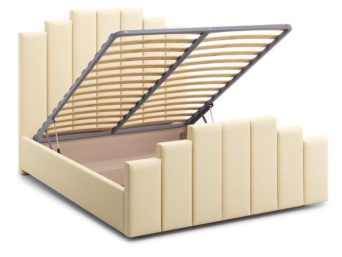 Кровать Velino 180х200 светло-бежевого цвета с подъемным механизмом - лучшие Кровати для спальни в INMYROOM