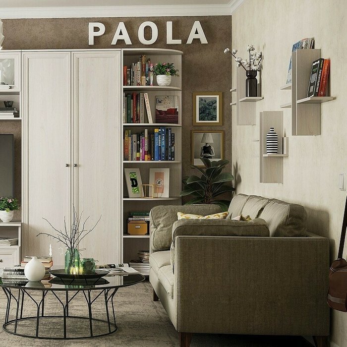 Шкаф для одежды Paola серо-белого цвета - лучшие Шкафы распашные в INMYROOM
