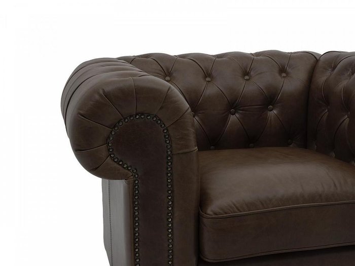 Кресло Chesterfield темно-коричневого цвета - лучшие Интерьерные кресла в INMYROOM