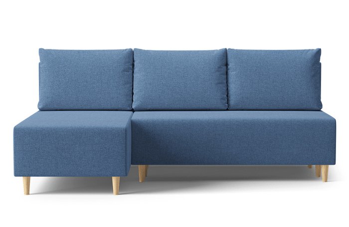 Угловой диван-кровать Марло синего цвета - купить Угловые диваны по цене 27759