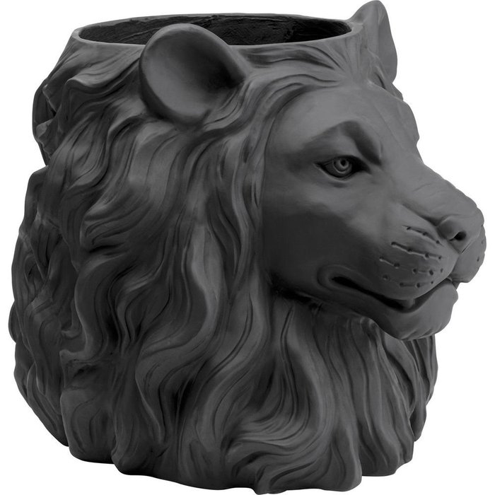 Кашпо Lion черного цвета  - купить Кашпо и горшки по цене 27090.0