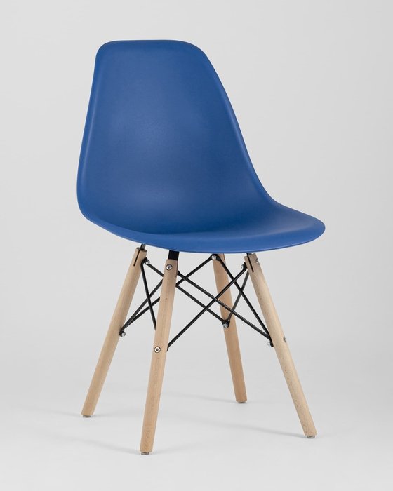 Стул Dsw Eames синего цвета - купить Обеденные стулья по цене 1990.0