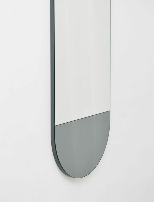 Овальное настенное зеркало Moust с графитовой вставкой - купить Настенные зеркала по цене 17000.0