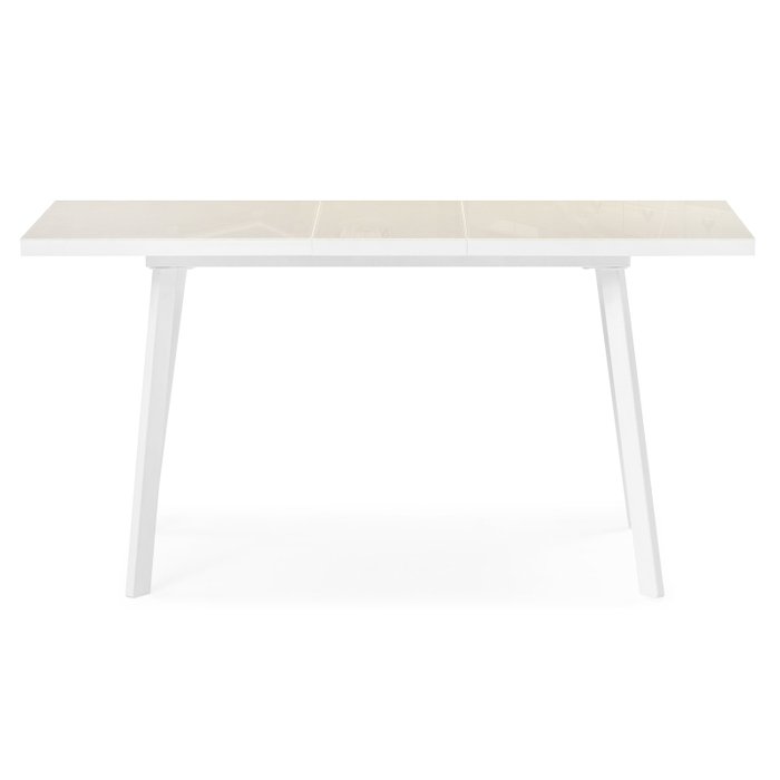 Раздвижной обеденный стол Маккензи бело-бежевого цвета - лучшие Обеденные столы в INMYROOM